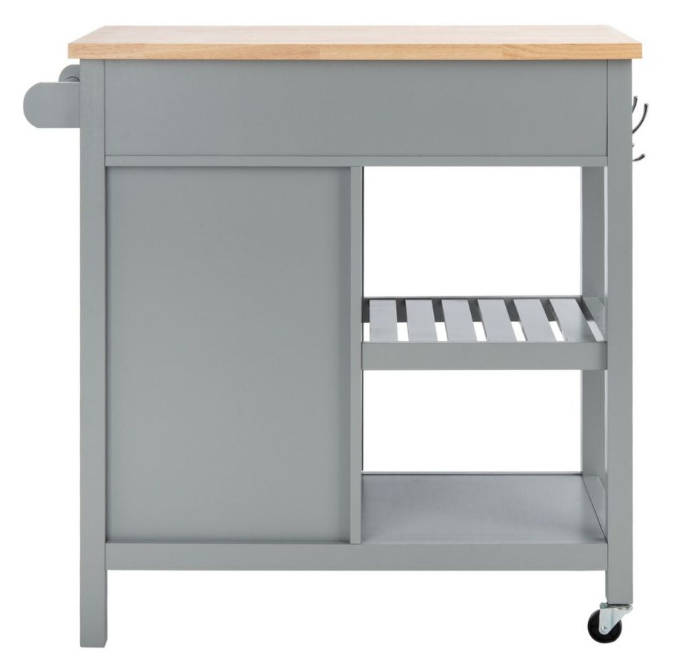 Safavieh Locklyn 1 Door 2 Drawer 2 Shelf Kitchen Cart | TV Tray Tables |  Modishstore  - 4