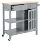 Safavieh Locklyn 1 Door 2 Drawer 2 Shelf Kitchen Cart | TV Tray Tables |  Modishstore  - 3