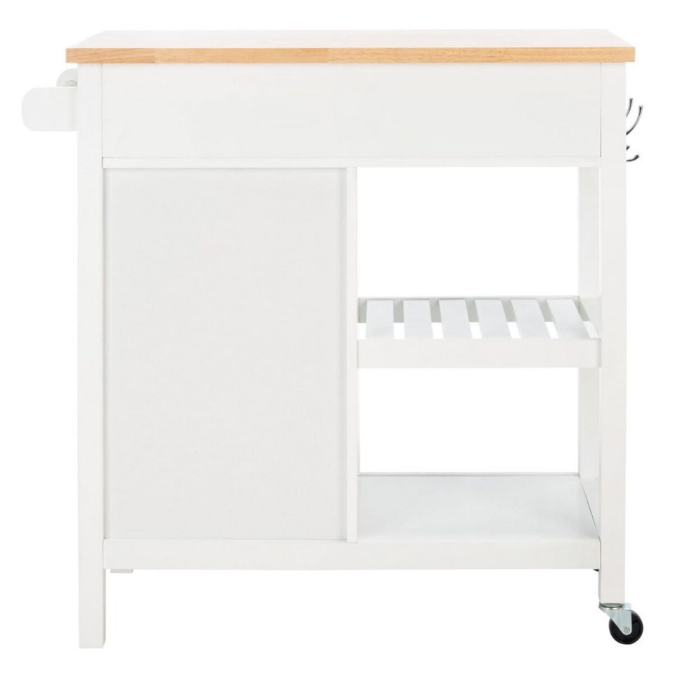Safavieh Locklyn 1 Door 2 Drawer 2 Shelf Kitchen Cart | Bar Carts | Modishstore - 8