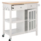 Safavieh Locklyn 1 Door 2 Drawer 2 Shelf Kitchen Cart | Bar Carts | Modishstore - 7