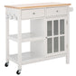 Safavieh Locklyn 1 Door 2 Drawer 2 Shelf Kitchen Cart | Bar Carts | Modishstore - 5