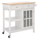 Safavieh Locklyn 1 Door 2 Drawer 2 Shelf Kitchen Cart | TV Tray Tables |  Modishstore  - 5