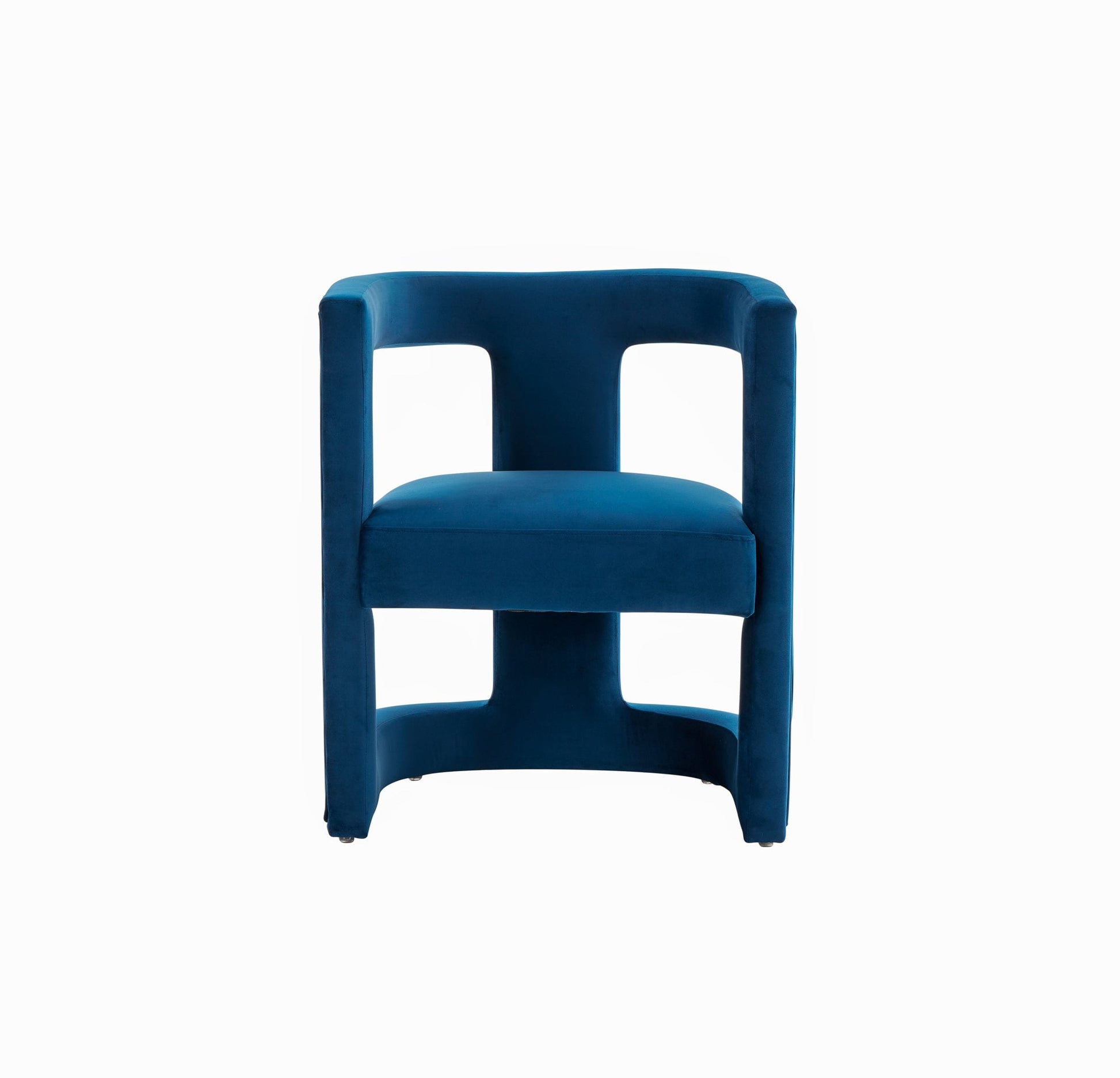 Modrest Kendra - Modern Blue Fabric Accent Chair-2
