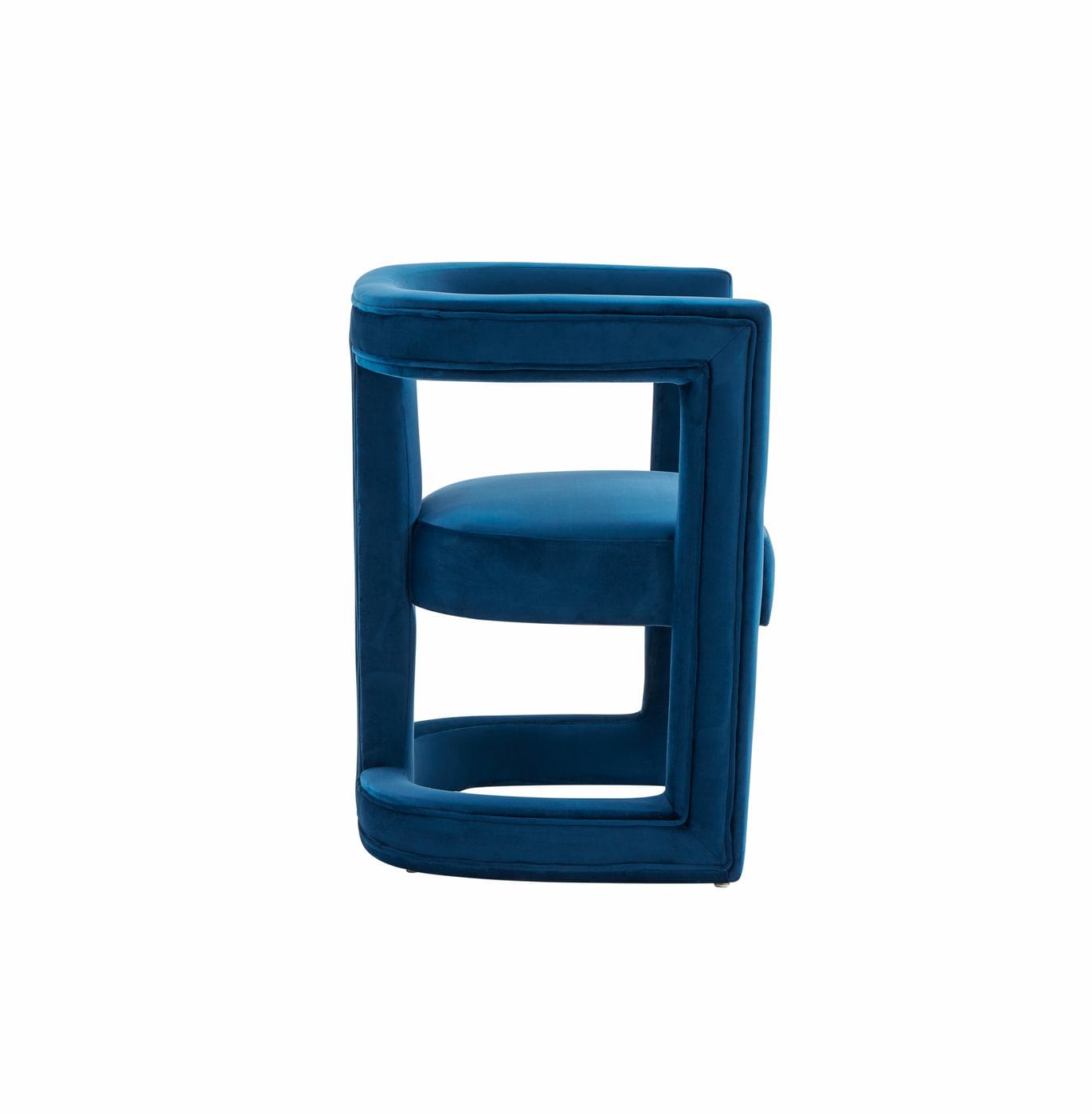 Modrest Kendra - Modern Blue Fabric Accent Chair-3