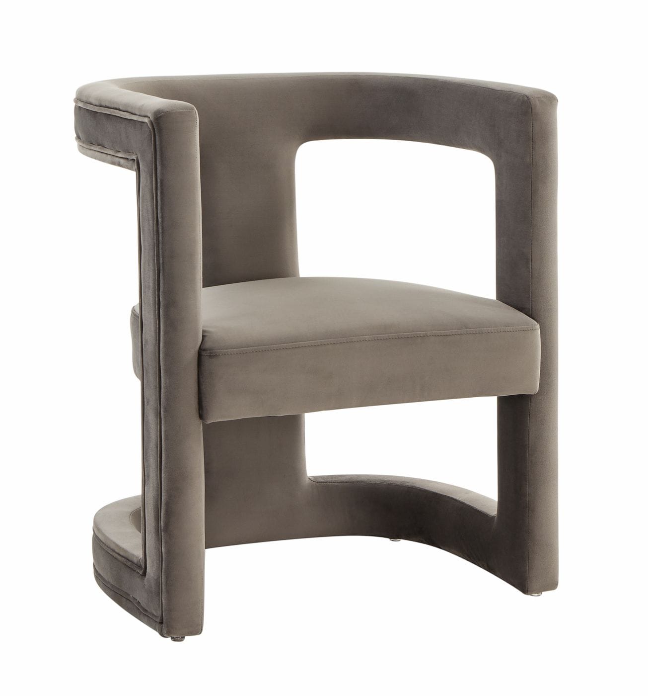 Modrest Kendra - Modern Grey Fabric Accent Chair-2