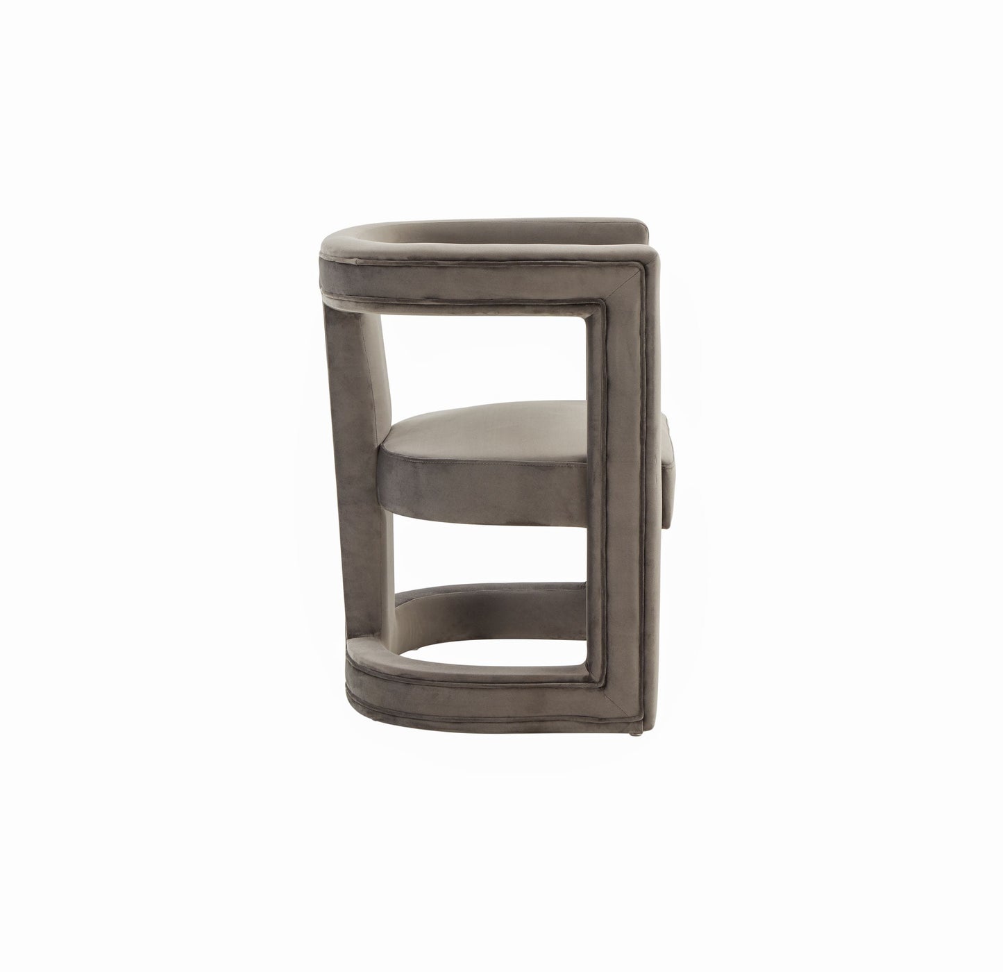 Modrest Kendra - Modern Grey Fabric Accent Chair-4