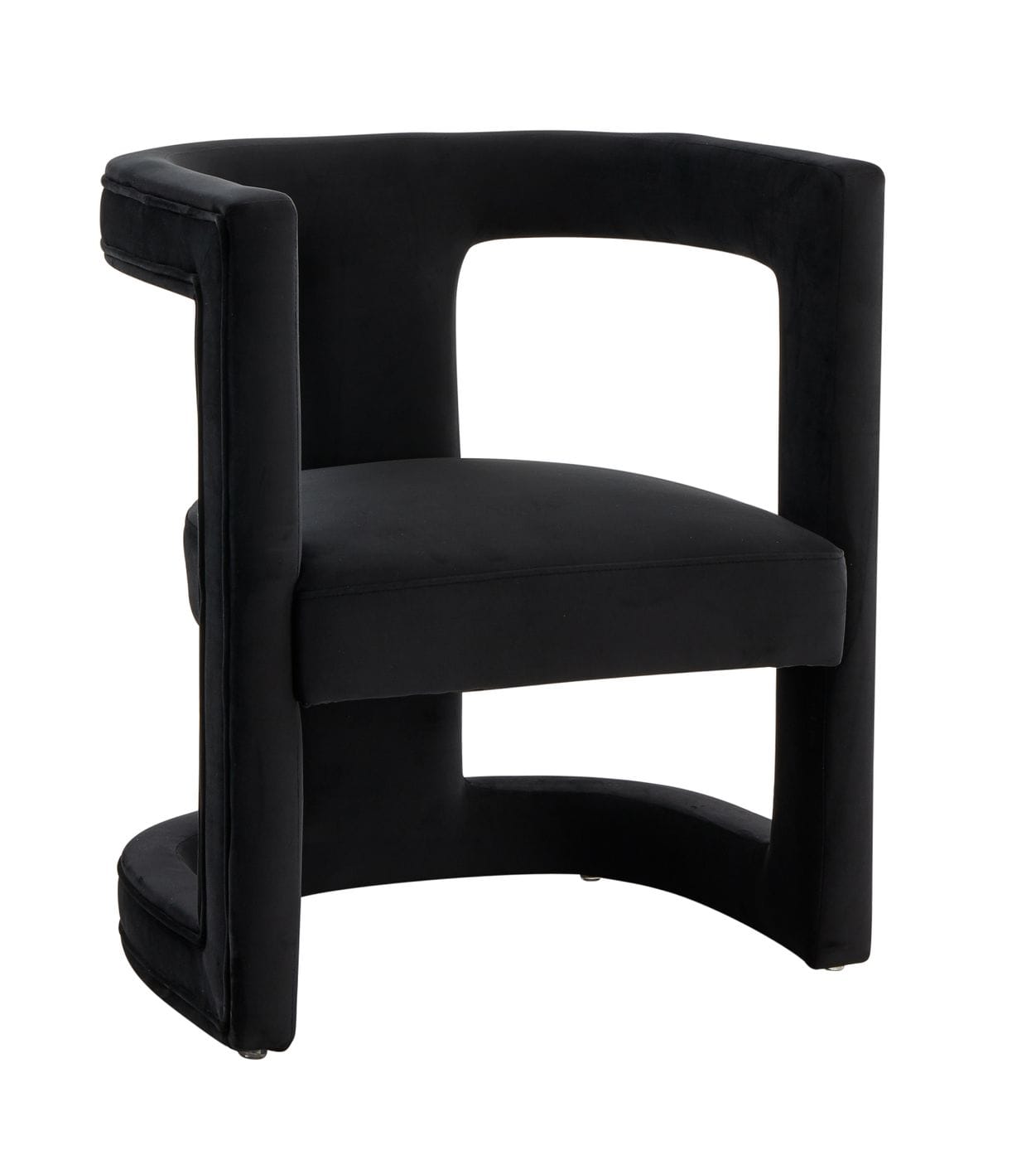 Modrest Kendra - Modern Black Fabric Accent Chair-5
