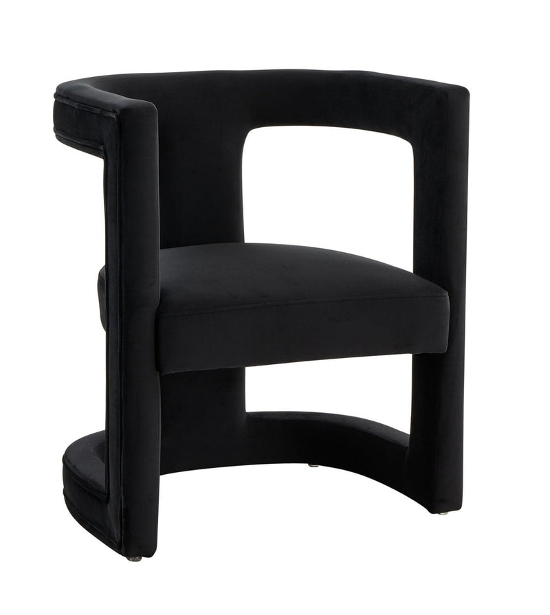 Modrest Kendra - Modern Black Fabric Accent Chair | Modishstore | Lounge Chairs