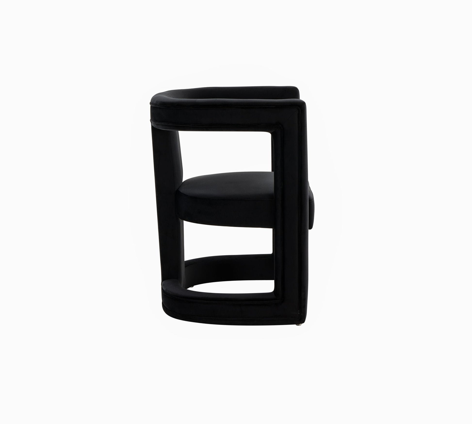 Modrest Kendra - Modern Black Fabric Accent Chair-3
