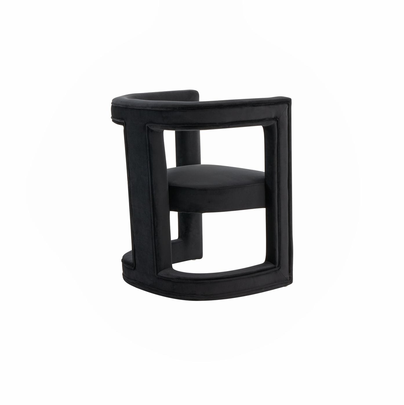 Modrest Kendra - Modern Black Fabric Accent Chair-4