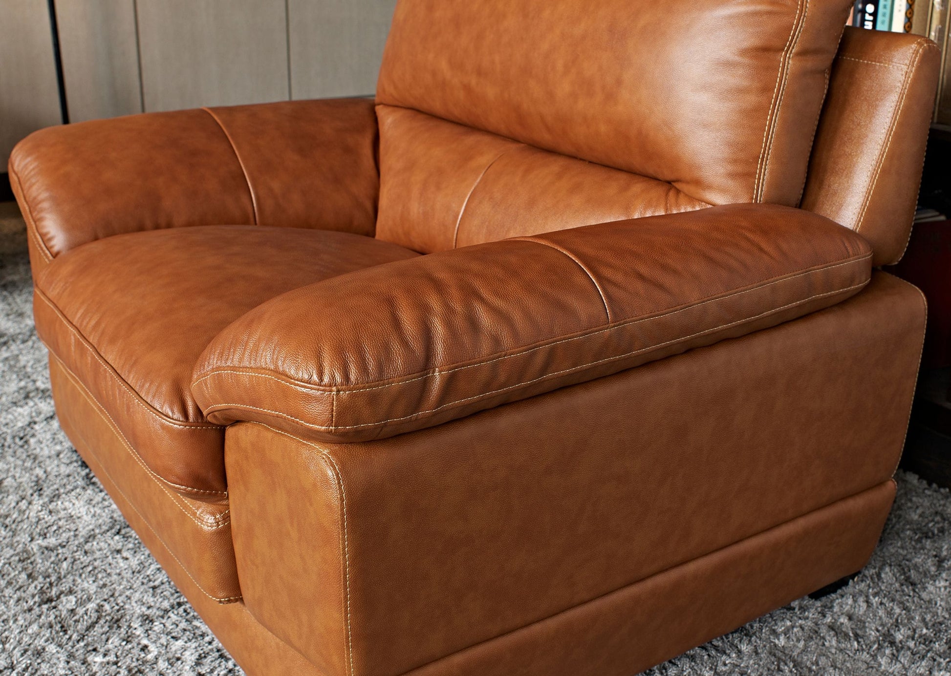 Divani Casa Kendrick - Traditional Modern Cognac Leather Sofa Set | Sofas | Modishstore - 2