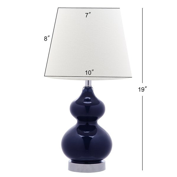 Safavieh Eva Double Mini Table Lamp - Navy | Table Lamps | Modishstore - 3