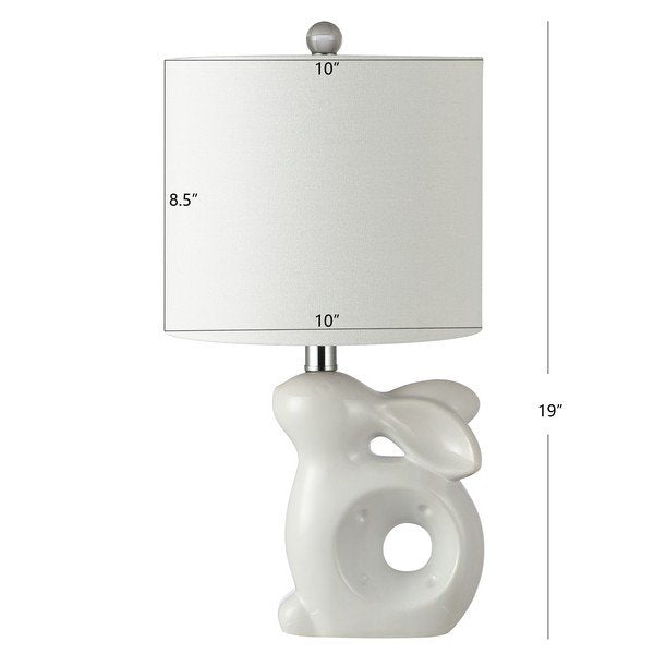 Safavieh Ruby Rabbit Lamp - White | Table Lamps | Modishstore - 3