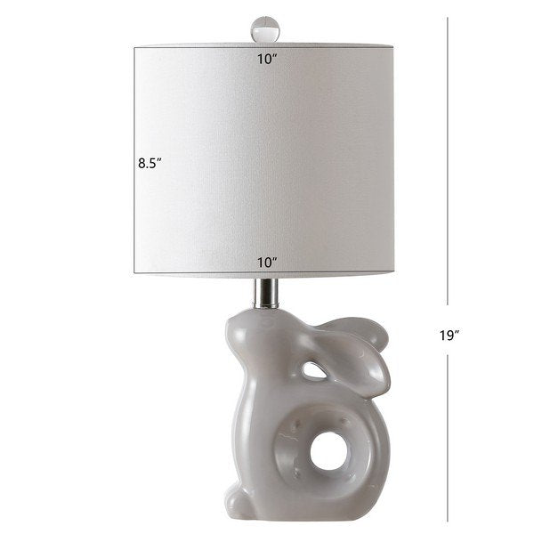 Safavieh Ruby Rabbit Lamp - Grey | Table Lamps | Modishstore - 3