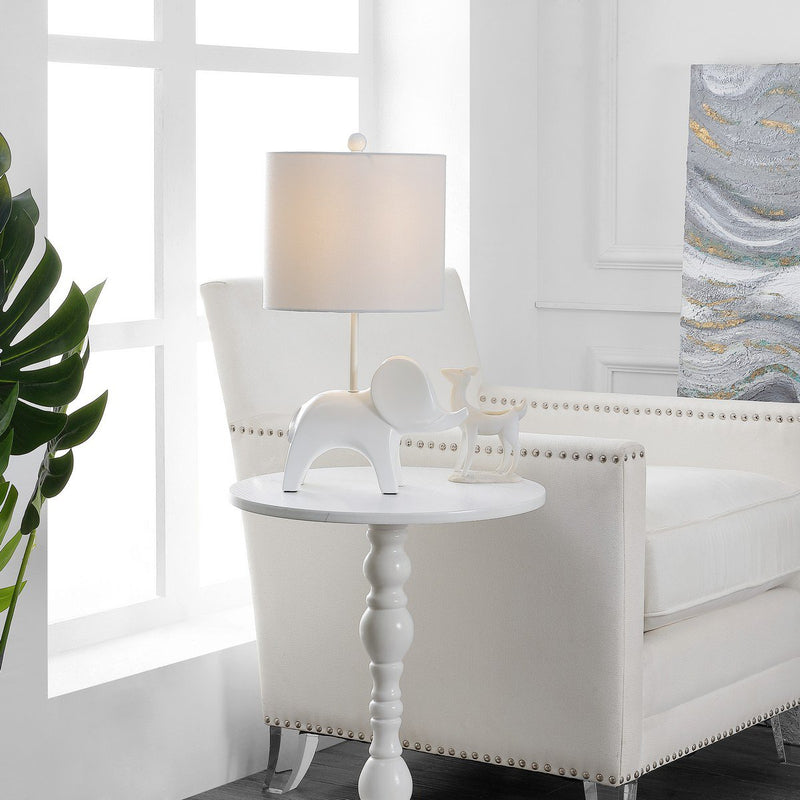 Safavieh Ellie Elephant Lamp - White | Table Lamps | Modishstore