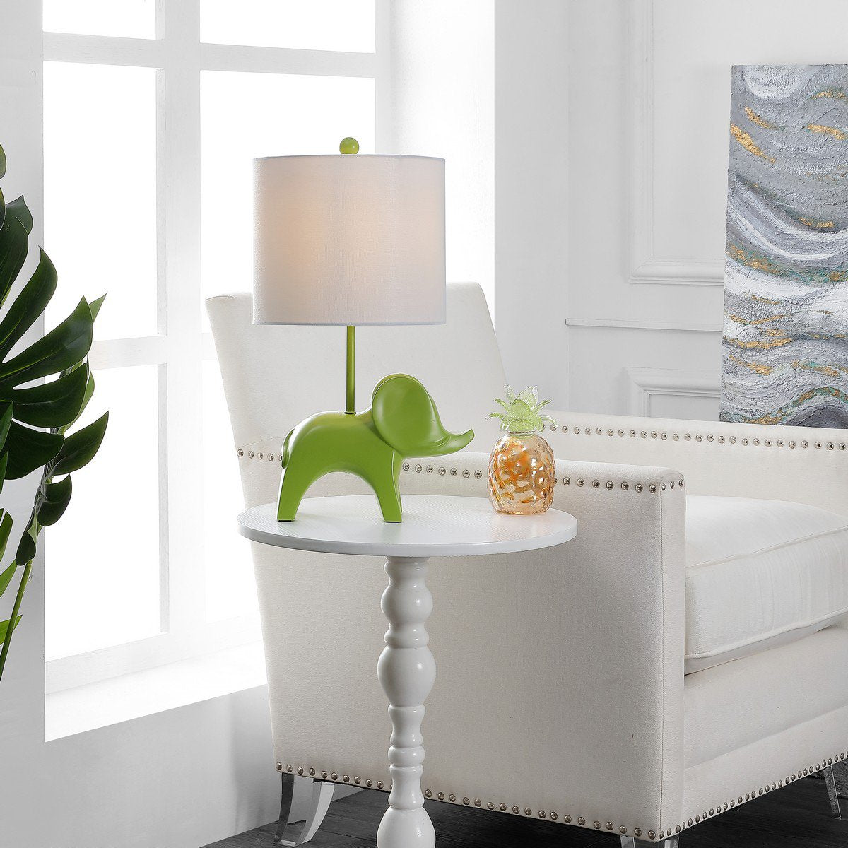 Safavieh Ellie Elephant Lamp - Green | Table Lamps | Modishstore