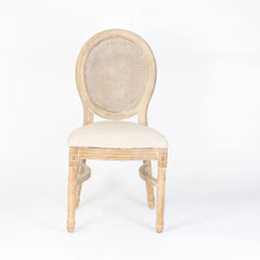 King Louis Chair - Natural with Rattan Back Set Of 4 By Atlas