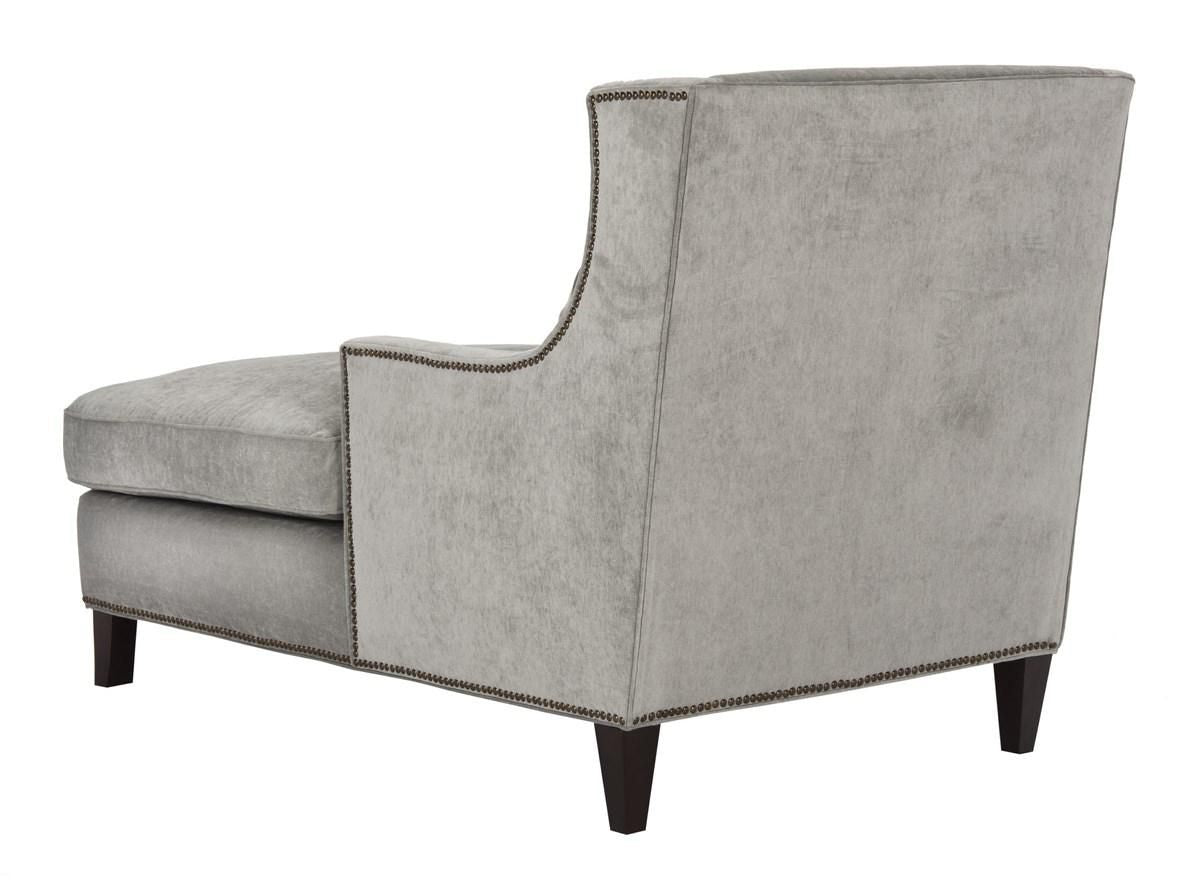 Safavieh Vitali Studded Chaise - Gray | Lounge Chairs | Modishstore - 5
