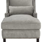 Safavieh Vitali Studded Chaise - Gray | Lounge Chairs | Modishstore - 2
