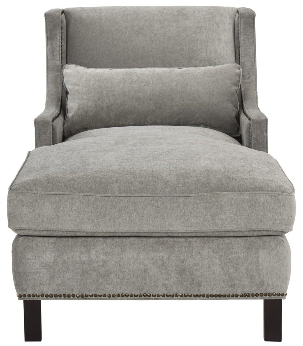Safavieh Vitali Studded Chaise - Gray | Lounge Chairs | Modishstore - 2