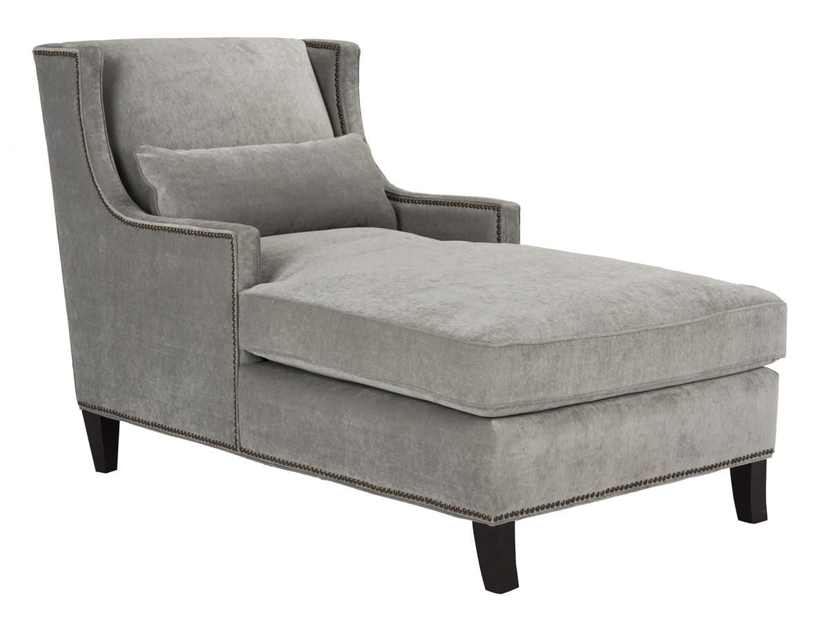 Safavieh Vitali Studded Chaise - Gray | Lounge Chairs | Modishstore - 3