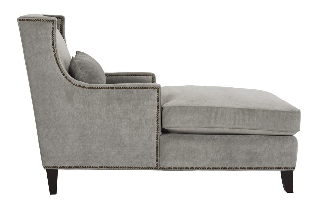 Safavieh Vitali Studded Chaise - Gray | Lounge Chairs | Modishstore - 4