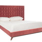 Safavieh Tsarina Velvet Tufted Bed - Dark Rose Pink | Beds | Modishstore - 3
