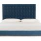 Safavieh Tsarina Velvet Tufted Bed - Dusty Blue | Beds | Modishstore - 2