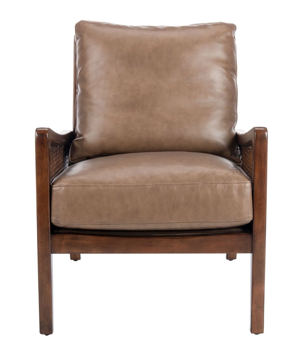 Safavieh Moretti Wood Frame Accent Chai - Dark Brown | Dining Chairs | Modishstore - 3