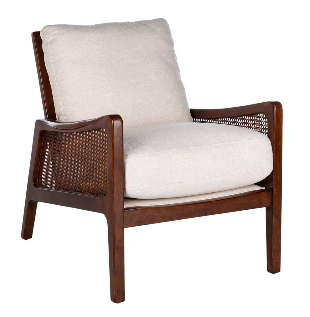 Safavieh Moretti Wood Frame Accent Chai - Oatmeal | Dining Chairs | Modishstore - 2
