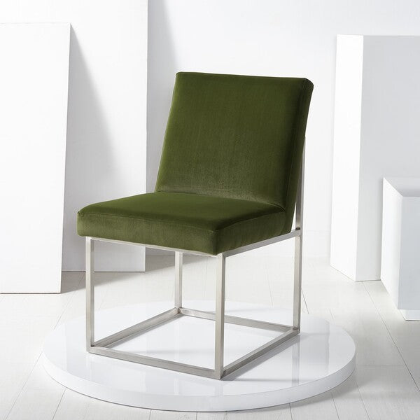Safavieh Jenette Dining Chair - Forest Green | Dining Chairs | Modishstore