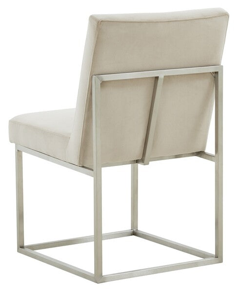 Safavieh Jenette Dining Chair - Taupe and Silver | Dining Chairs | Modishstore - 5