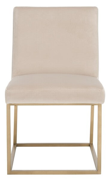 Safavieh Jenette Dining Chair - Taupe and Gold | Dining Chairs | Modishstore - 2