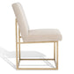 Safavieh Jenette Dining Chair - Taupe and Gold | Dining Chairs | Modishstore - 4