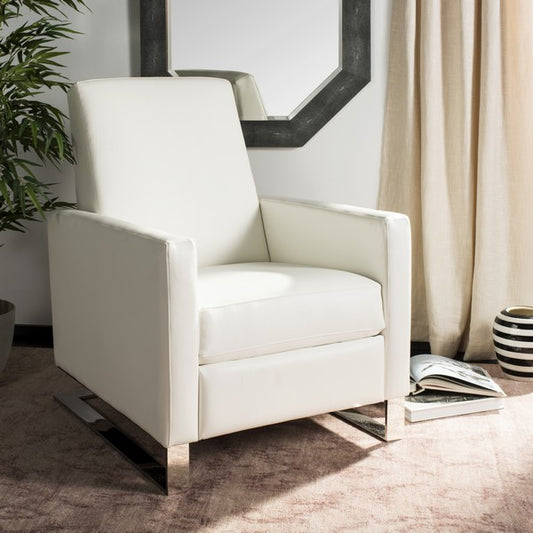 Safavieh Brenton Recliner Chair - White | Accent Chairs | Modishstore