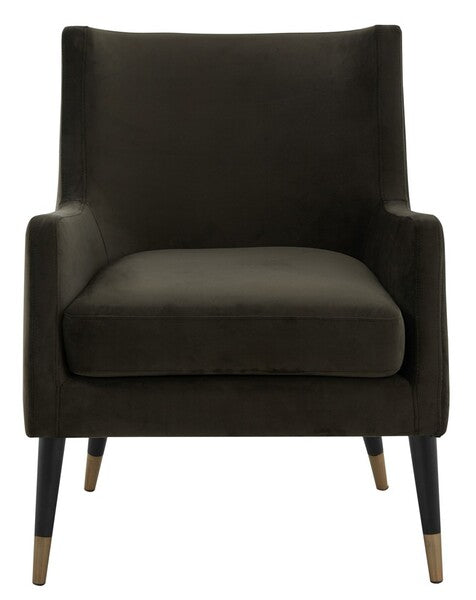 Safavieh Sicily Velvet Arm Chair - Shale | Accent Chairs | Modishstore - 2