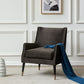 Safavieh Sicily Velvet Arm Chair - Shale | Accent Chairs | Modishstore
