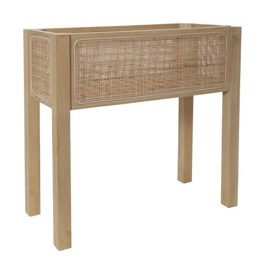 Kolyma Rattan & Wood Footed Planter Stand By Accent Decor | Planters, Troughs & Cachepots | Modishstore - 2