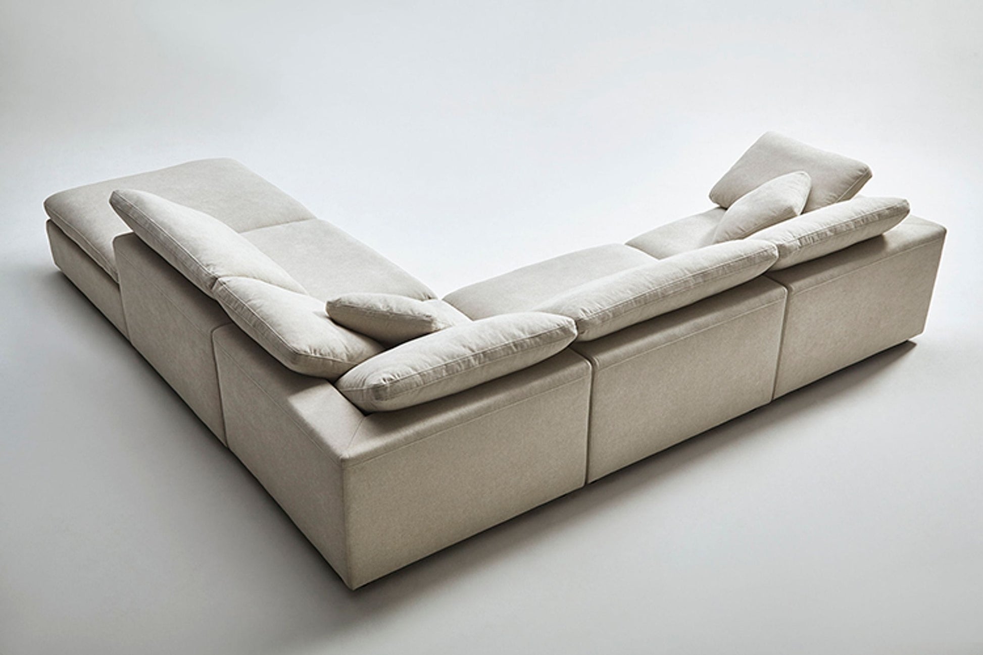 Divani Casa Kramer - Modern Modular Cream Fabric Sectional Sofa-4