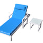 Renava Tampa Outdoor Blue & White Sun Bed & End Table Set-3