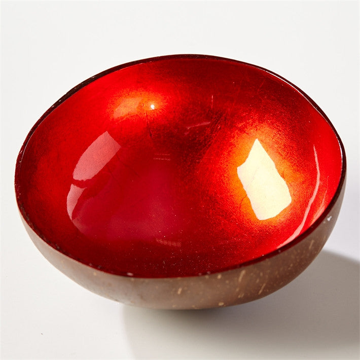 Tozai Home Shimmering Foil Lacquered Coconut Bowl - Set Of 16 | Decorative Bowls | Modishstore - 8