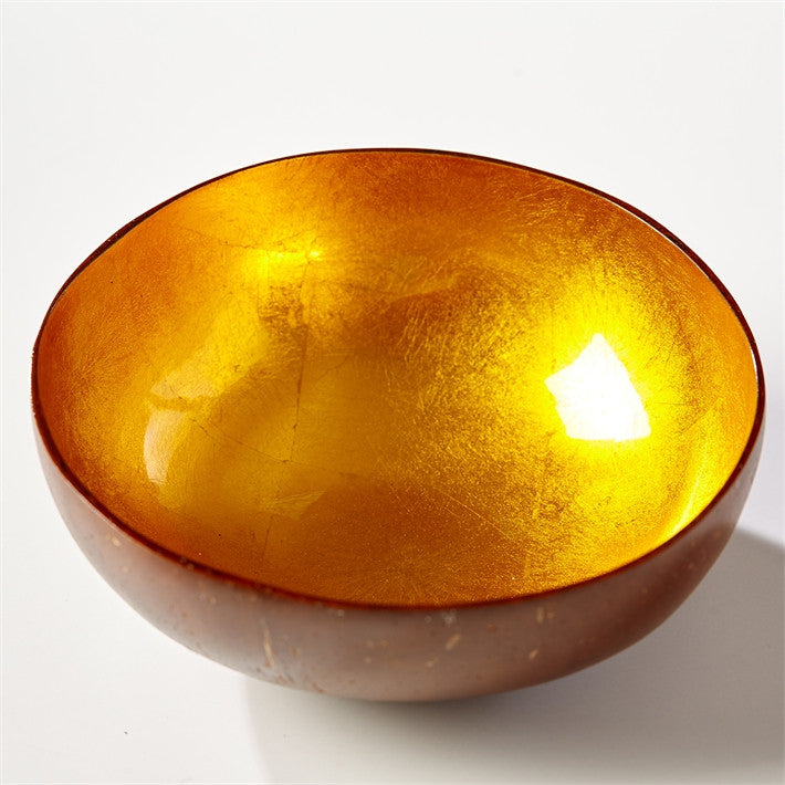 Tozai Home Shimmering Foil Lacquered Coconut Bowl - Set Of 16 | Decorative Bowls | Modishstore - 7