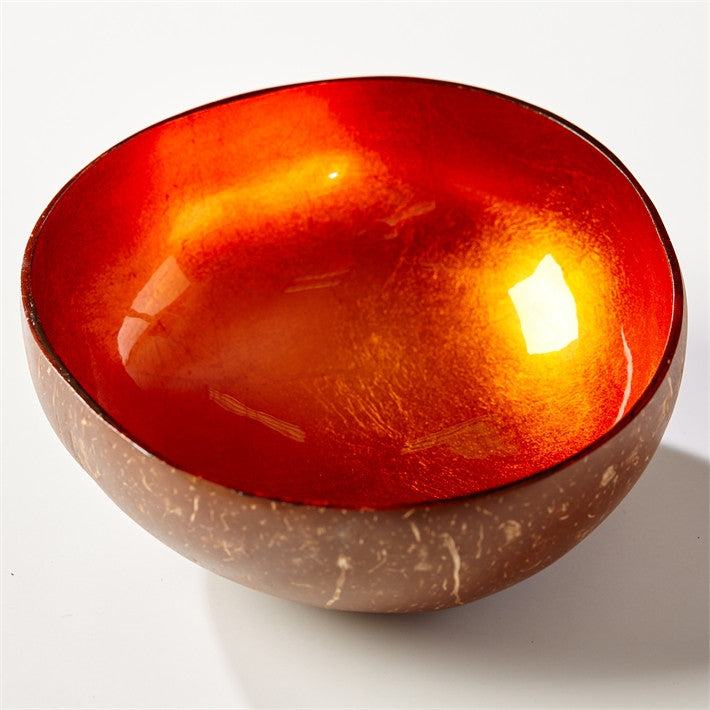 Tozai Home Shimmering Foil Lacquered Coconut Bowl - Set Of 16 | Decorative Bowls | Modishstore - 2