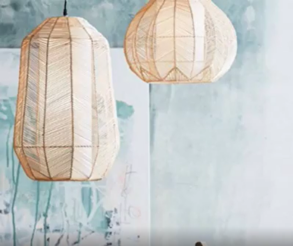 Lacey Rattan Woven Pendant Lamps- Round and Tall | Pendant Lamps | Modishstore-2