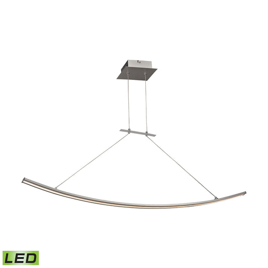 Bow 1-Light Island Light in Aluminum with White Polycarbonate Diffuser - Integrated LED ELK Lighting | Ceiling Lamps | Modishstore