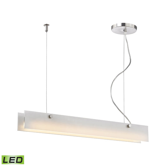 Iris 1-Light Island Light in Aluminum with White Glass Diffuser - Integrated LED ELK Lighting | Ceiling Lamps | Modishstore