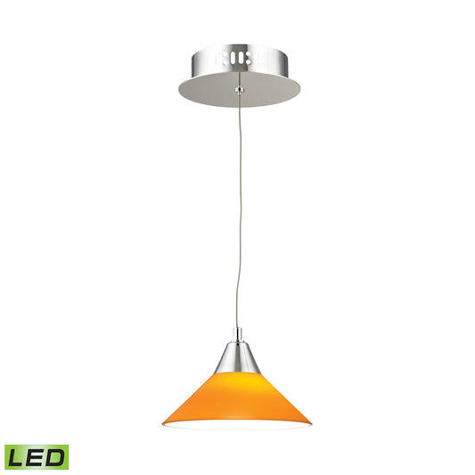 Cono Single Led Pendant Complete with Yellow Glass Shade and Holder ELK Lighting | Pendant Lamps | Modishstore