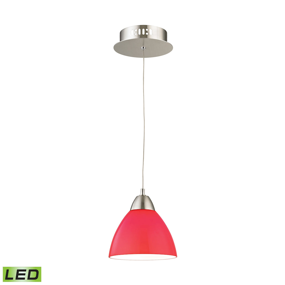 ELK Milan 1-Light Mini Pendant in Satin Nickel with Espresso Glass - Includes Adapter Kit ELK Lighting | Pendant Lamps | Modishstore