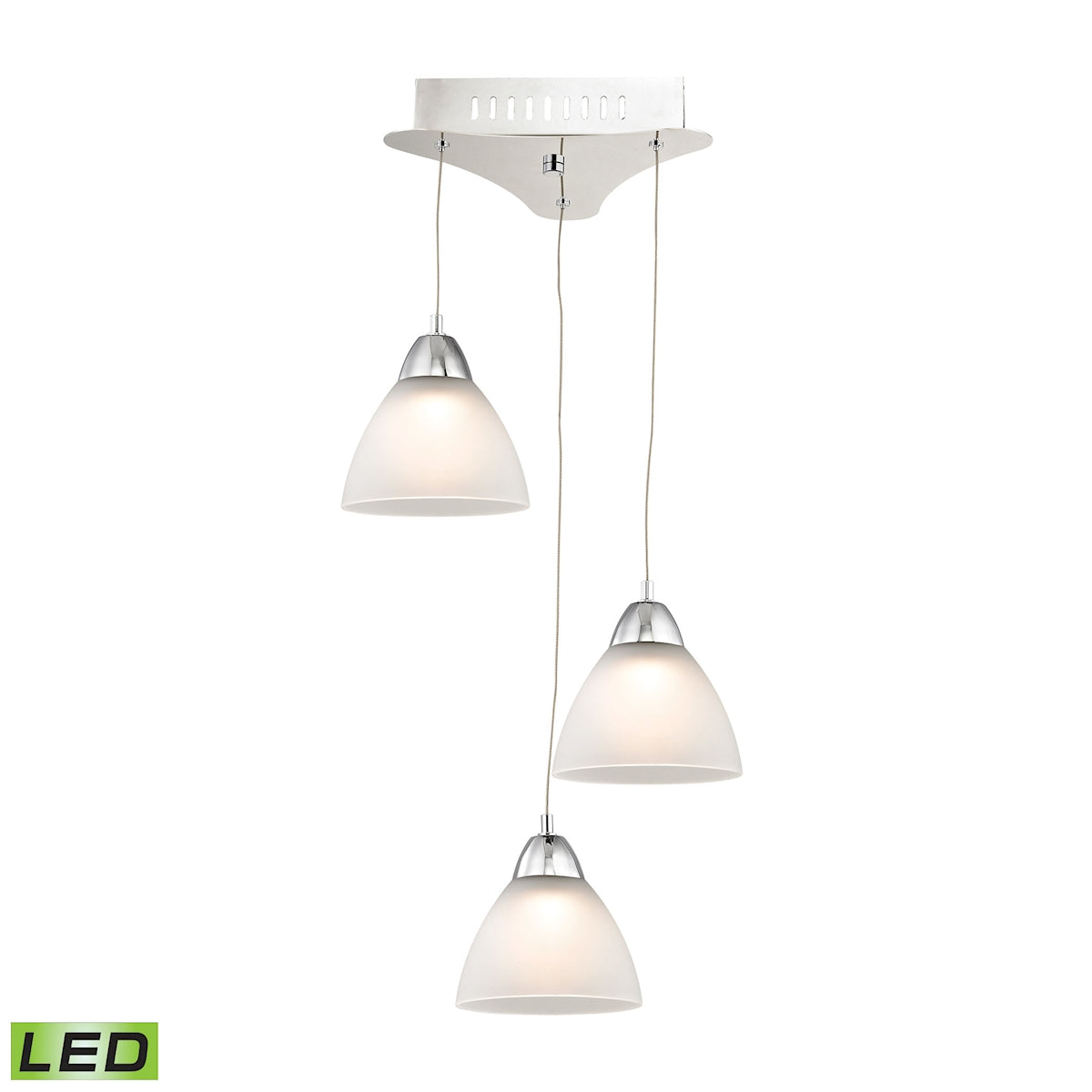 ELK Milan 1-Light Mini Pendant in Satin Nickel with Snow White Glass - Includes Adapter Kit ELK Lighting | Pendant Lamps | Modishstore