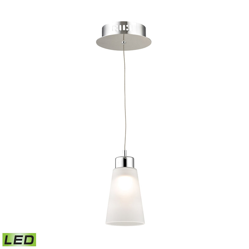 Coppa Single Led Pendant Complete with White Glass Shade and Holder ELK Lighting LCA501-10-15 | Pendant Lamps | Modishstore